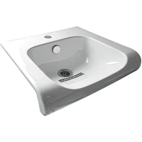 Раковина Kerasan Inka Project 60 341101*1 Белая фаянс полувстраиваемая