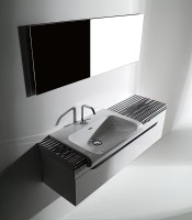 Раковина Kerasan Inka Project 60 341101*1 Белая фаянс полувстраиваемая