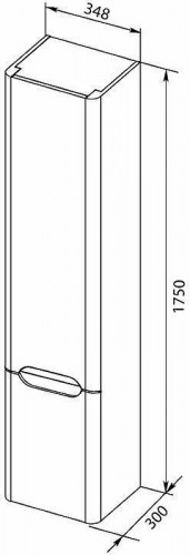Шкаф пенал Aquanet София 35 R 199871 подвесной Белый МДФ / ЛДСП