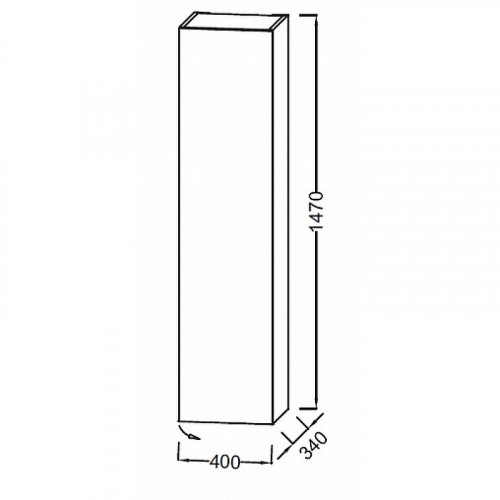 Шкаф пенал Jacob Delafon 40 R EB1850D-G1C подвесной Белый глянцевый МДФ / ЛДСП
