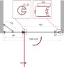 Душевая дверь BelBagno Uno 120 UNO-B-12-50+70-C-Cr профиль Хром стекло прозрачное