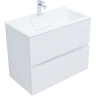 Тумба под раковину Aquanet Джейн 80 313286 подвесная Белая матовая МДФ / ЛДСП