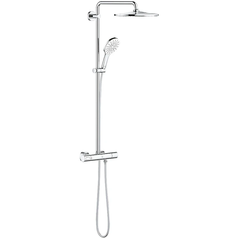 Душевая система Grohe Rainshower SmartActive 26647LS0 с термостатом Белая луна Хром латунь на стену