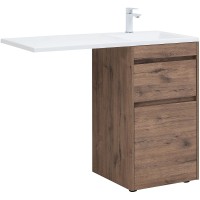 Тумба с раковиной Aquanet Токио 110 R 335586 Дуб веллингтон МДФ / ЛДСП