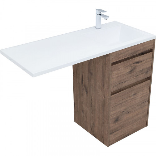 Тумба с раковиной Aquanet Токио 110 R 335586 Дуб веллингтон МДФ / ЛДСП