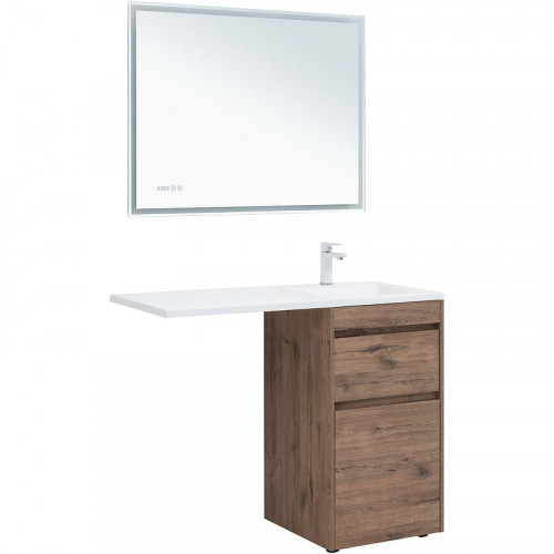 Тумба с раковиной Aquanet Токио 110 R 335586 Дуб веллингтон МДФ / ЛДСП