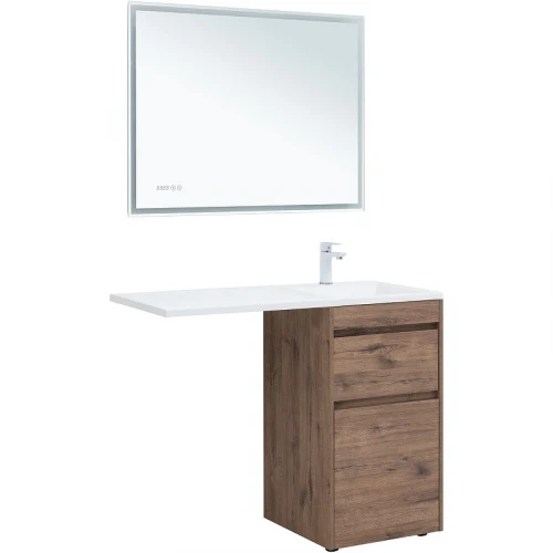 Тумба с раковиной Aquanet Токио 110 R 335586 Дуб веллингтон МДФ / ЛДСП