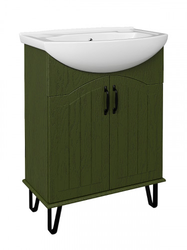 Тумба с раковиной DIWO Сочи 65 цвет Зеленый