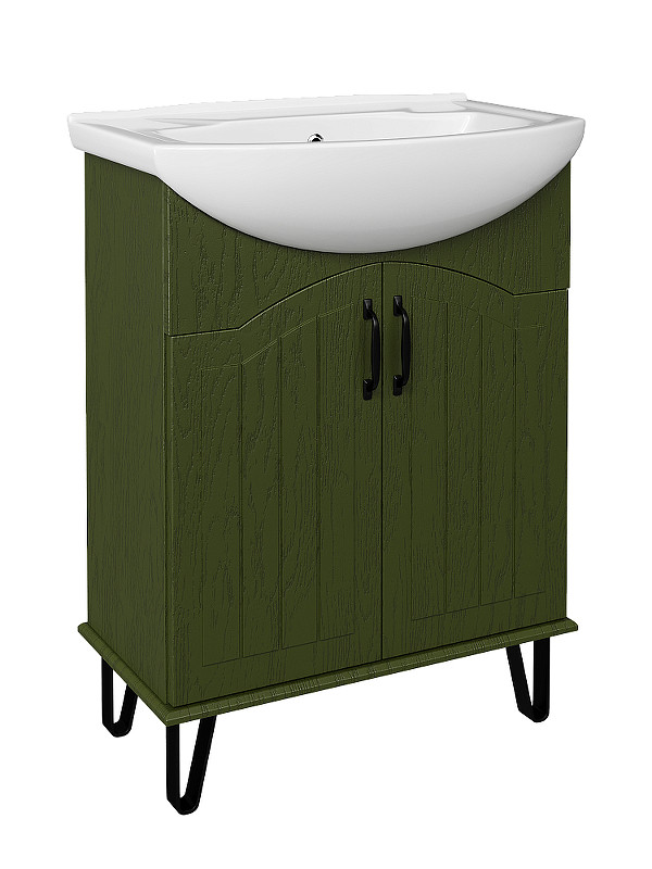 Тумба с раковиной DIWO Сочи 65 цвет Зеленый