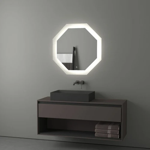 Зеркало Evoform Ledshine 80x80 BY 2605 с подсветкой 25.5 W - сенсорный выключатель - нейтральный белый свет стекло