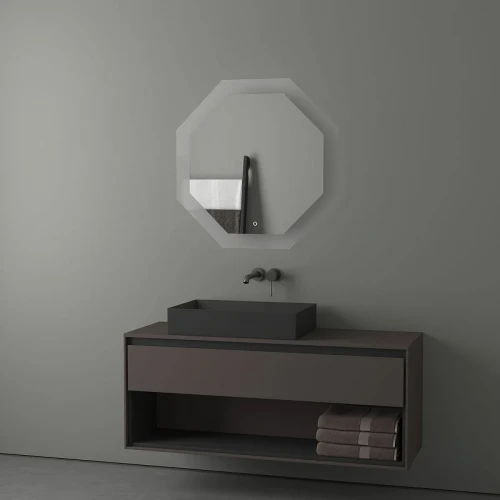 Зеркало Evoform Ledshine 80x80 BY 2605 с подсветкой 25.5 W - сенсорный выключатель - нейтральный белый свет стекло