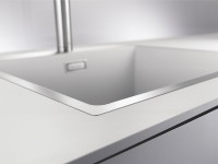 Кухонная мойка Blanco Subline 500-IF SteelFrame 524110 Белая искусственный камень (литьевой мрамор), нержавеющая сталь встраиваемый