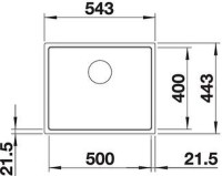 Кухонная мойка Blanco Subline 500-IF SteelFrame 524110 Белая искусственный камень (литьевой мрамор), нержавеющая сталь встраиваемый