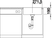 Кухонная мойка Blanco Subline 500-IF SteelFrame 524110 Белая искусственный камень (литьевой мрамор), нержавеющая сталь встраиваемый