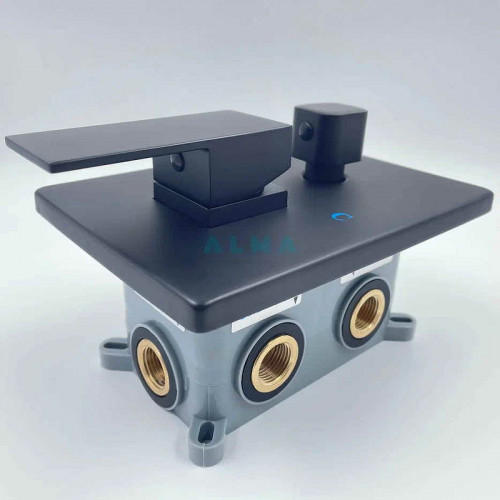 Душевая система ALMAes Elbe TVZ-0811 Черная матовая латунь встраиваемый