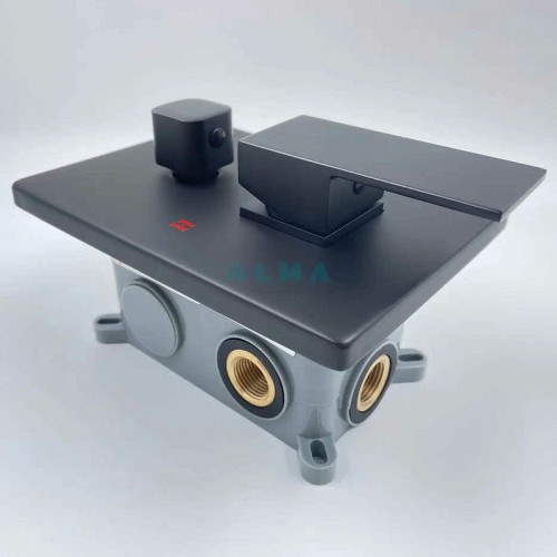 Душевая система ALMAes Elbe TVZ-0811 Черная матовая латунь встраиваемый