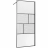 Душевая перегородка Vincea Walk-In 100 VSW-1HC100CFGM профиль Вороненая сталь стекло прозрачное/рифленое