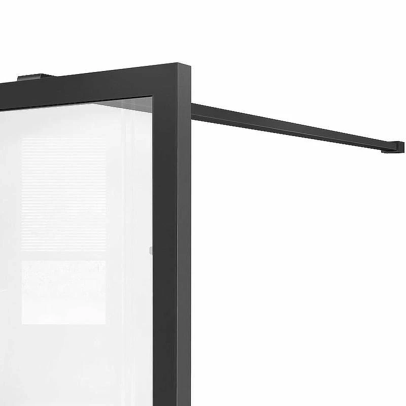 Душевая перегородка Vincea Walk-In 100 VSW-1HC100CFGM профиль Вороненая сталь стекло прозрачное/рифленое