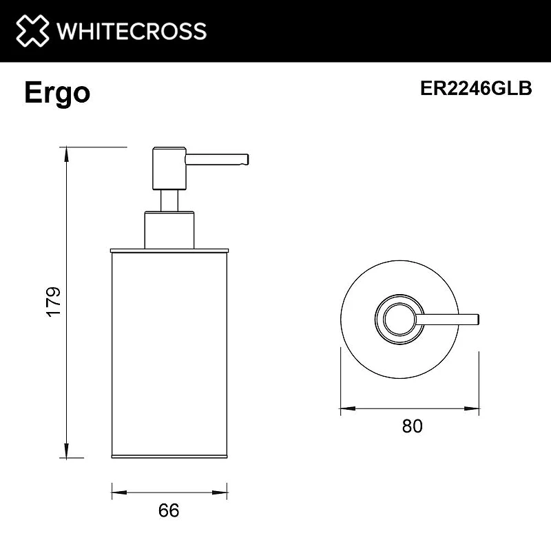 Дозатор для жидкого мыла Whitecross Ergo gold brushed ER2246GLB цвет Золото брашированное