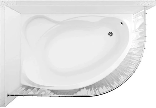 Карниз для ванны Aquanet Jamaica 160х100 152670 цвет Хром