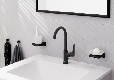 Смеситель для раковины Hansgrohe Logis 71130670 Черный матовый латунь
