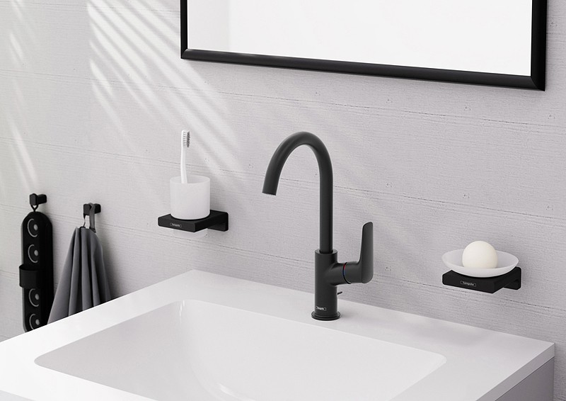 Смеситель для раковины Hansgrohe Logis 71130670 Черный матовый латунь