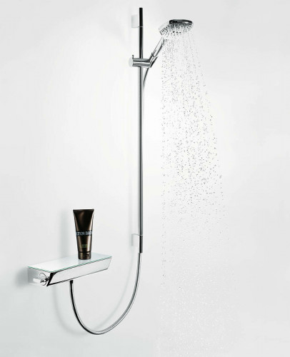 Смеситель для душа Hansgrohe Ecostat Select 13161400 с термостатом Хром Белый латунь на стену