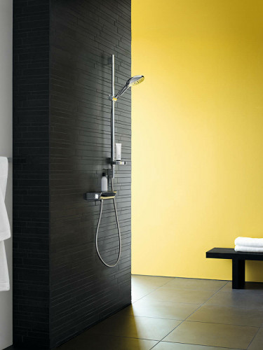 Смеситель для душа Hansgrohe Ecostat Select 13161400 с термостатом Хром Белый латунь на стену