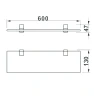 Стеклянная полка Art&Max Gina AM-G-2737-Nr Черный