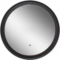 Зеркало Art&Max Napoli AM-Nap-800-DS-F с подсветкой с бесконтактным выключателем Черное матовое МДФ / ЛДСП, стекло