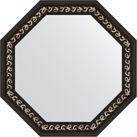 Зеркало Evoform Octagon 75х75 BY 3768 в багетной раме - Черный ардеко 81 мм стекло