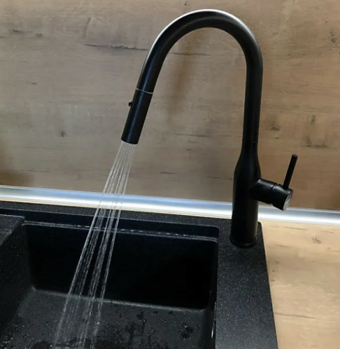 Смеситель для кухни Gappo G4398-46 Черный матовый нержавеющая сталь