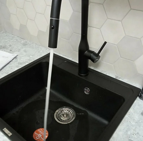 Смеситель для кухни Gappo G4398-46 Черный матовый нержавеющая сталь