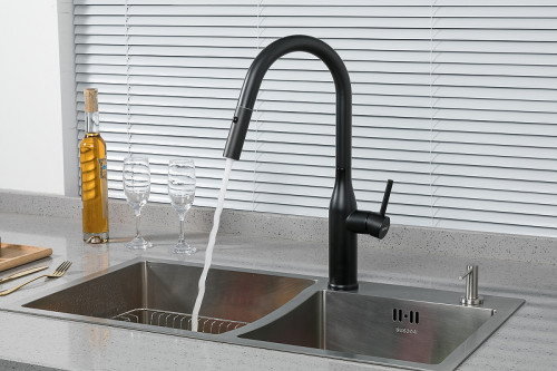 Смеситель для кухни Gappo G4398-46 Черный матовый нержавеющая сталь