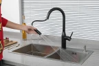 Смеситель для кухни Gappo G4398-46 Черный матовый нержавеющая сталь