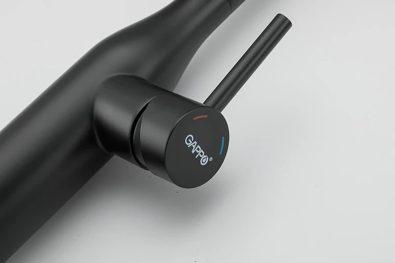 Смеситель для кухни Gappo G4398-46 Черный матовый нержавеющая сталь