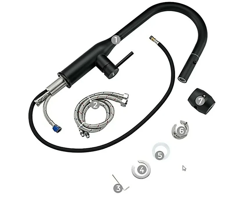Смеситель для кухни Gappo G4398-46 Черный матовый нержавеющая сталь