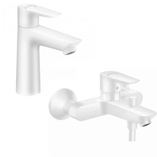 Комплект смесителей Hansgrohe Talis E 71710700 и Hansgrohe Talis E 71740700 Белый матовый