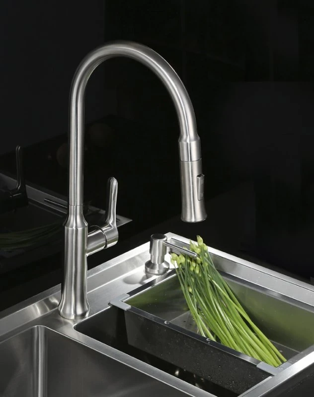 Смеситель для кухни BelBagno BB-LAM38-IN Нержавеющая сталь
