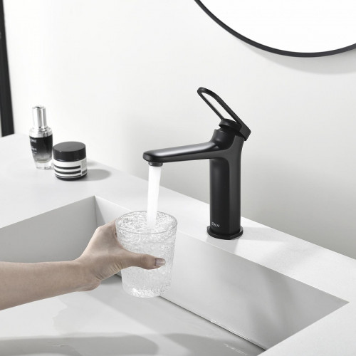 Смеситель для раковины Black&amp;White Gravity GF-7109-MB 7109MB цвет Черный матовый