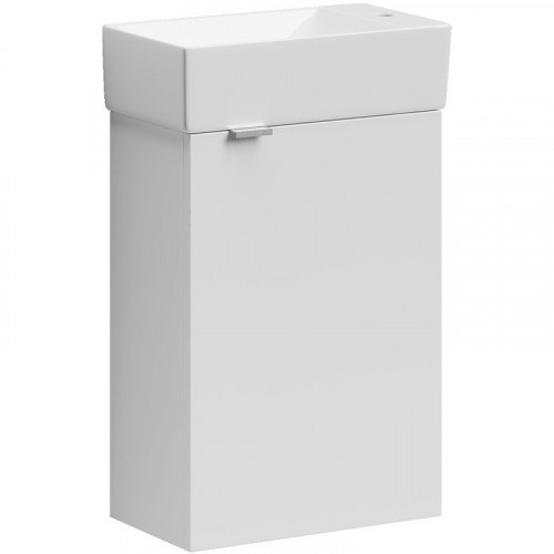 Тумба под раковину Sancos Mini 37 R MN35WR подвесная Белый глянец МДФ / ЛДСП
