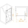 Душевая дверь RGW Stilvoll SV-05 100 70320510-151 профиль Хром стекло Ribbed