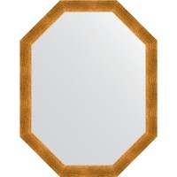 Зеркало Evoform Octagon 70x90 BY 7040 в багетной раме - Травленое золото 59 мм стекло