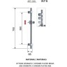 Душевая штанга Remer 317G Хром латунь на стену