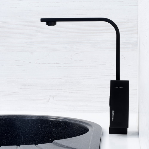 Смеситель для кухни WasserKRAFT Abens 2007 Чёрный матовый латунь