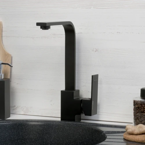 Смеситель для кухни WasserKRAFT Abens 2007 Чёрный матовый латунь