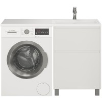 Тумба с раковиной Creto Cafor 120 R 19-W120R Белый глянец МДФ / ЛДСП