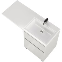 Тумба с раковиной Creto Cafor 120 R 19-W120R Белый глянец МДФ / ЛДСП
