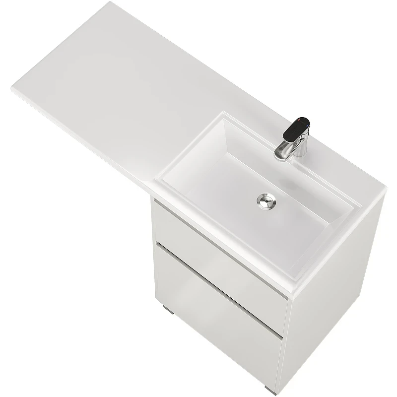 Тумба с раковиной Creto Cafor 120 R 19-W120R Белый глянец МДФ / ЛДСП