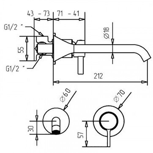 Смеситель для раковины Migliore Sirius 28182 Золото латунь встраиваемый